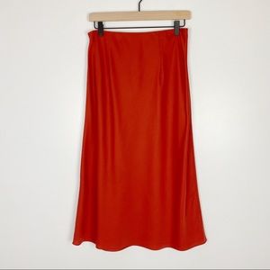 Forever 21 satin/slip midi skirt size large